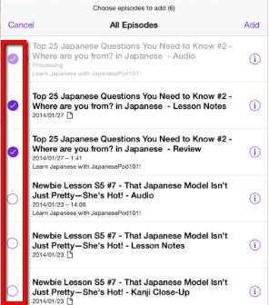 japanesepod101 lesson notes